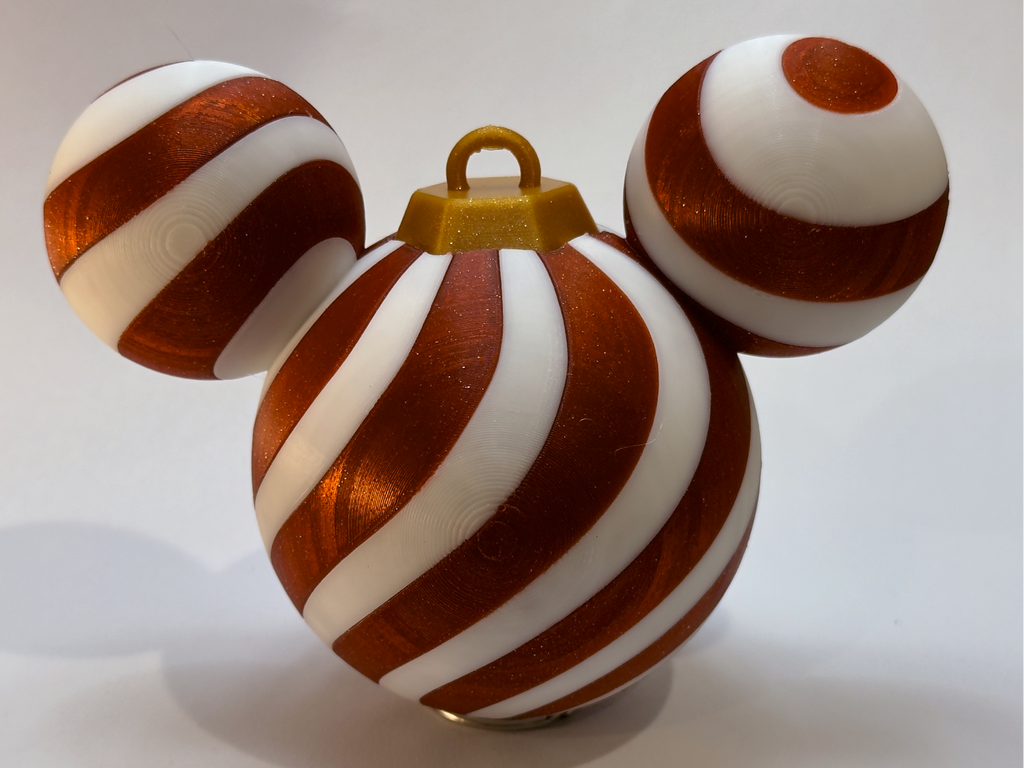 Christmas Bauble – Mickey Candy Swirl Edition