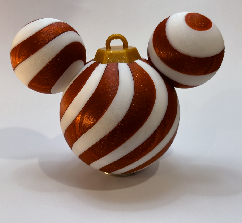 Christmas Bauble – Mickey Candy Swirl Edition