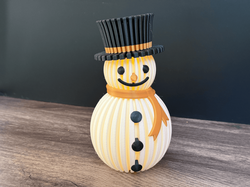 3D Printed Snowman Decoration – Winter Edition - Stampa3D