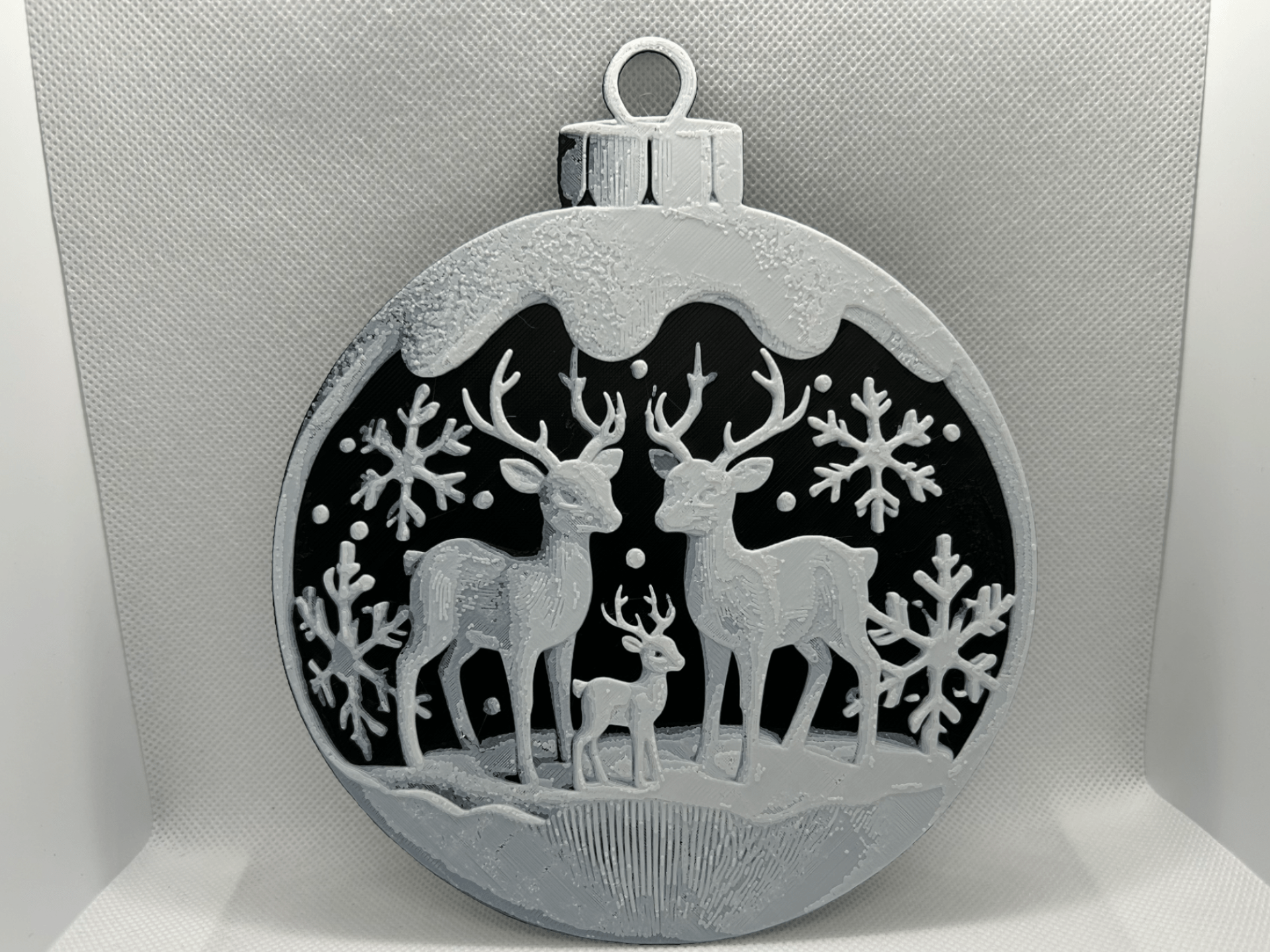 Christmas Bauble – Snowflake Deer Edition - Stampa3D
