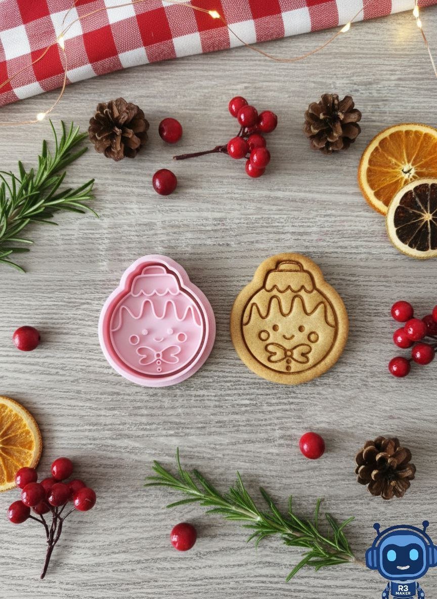 Christmas Cookie Cutter & Embosser – Detailed Festive Designs - Stampa3D