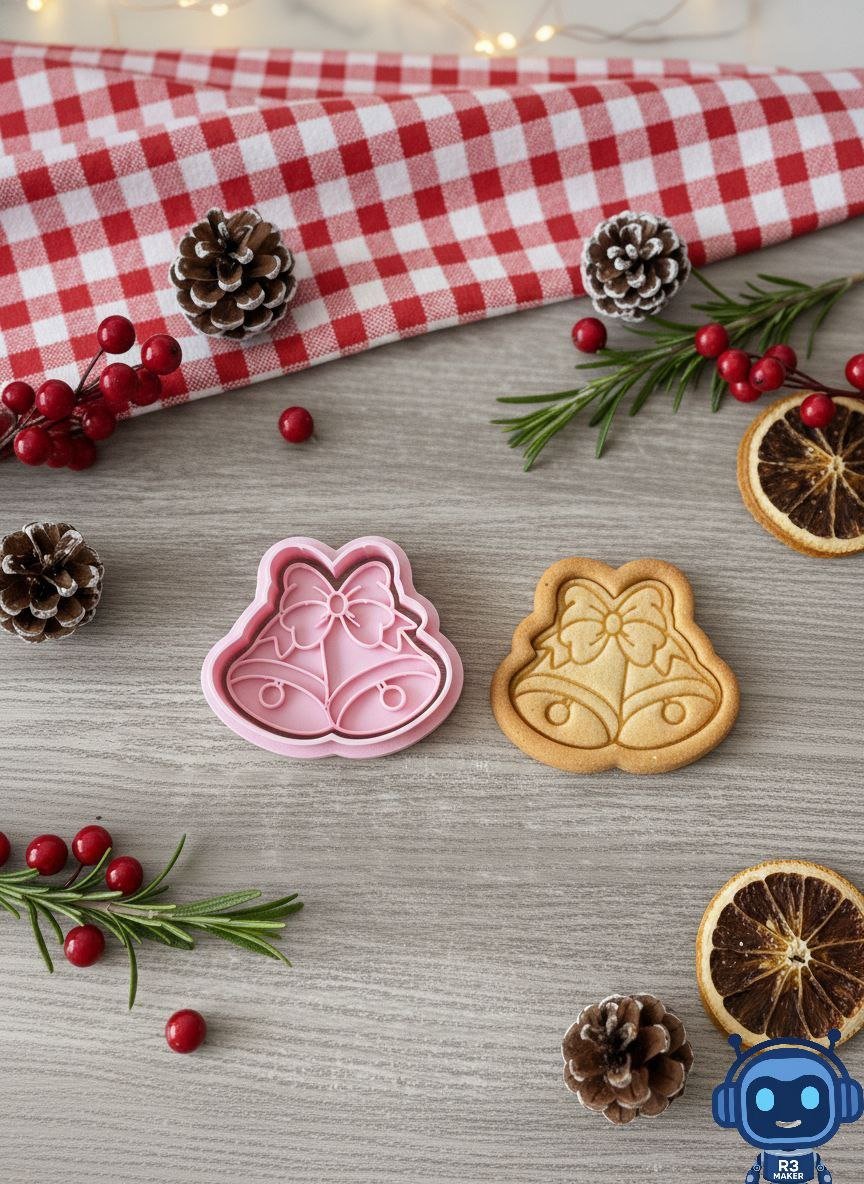 Christmas Cookie Cutter & Embosser – Detailed Festive Designs - Stampa3D