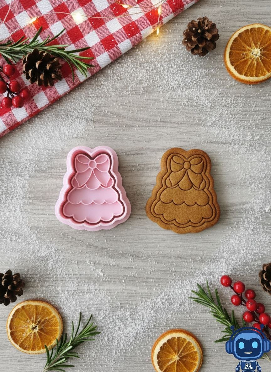 Christmas Cookie Cutter & Embosser – Detailed Festive Designs - Stampa3D