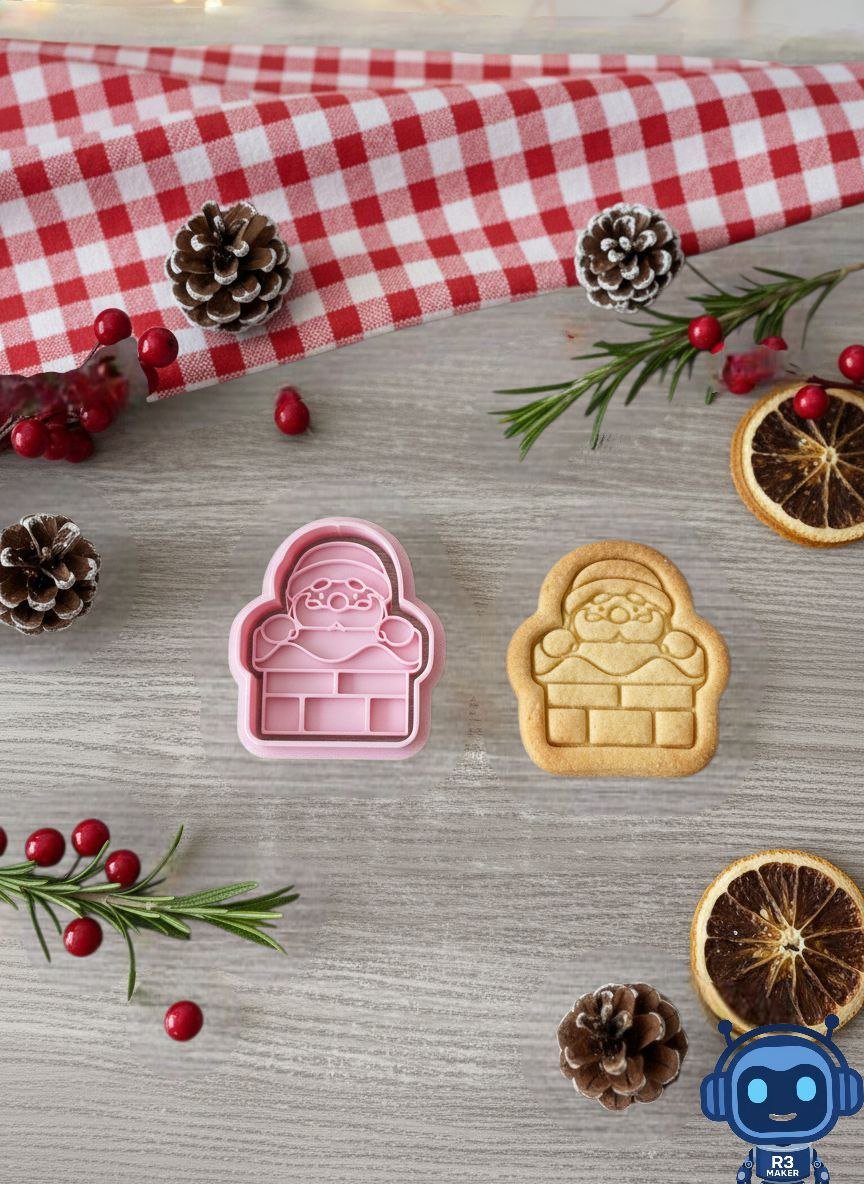 Christmas Cookie Cutter & Embosser – Detailed Festive Designs - Stampa3D