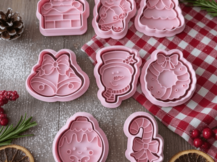 Christmas Cookie Cutter & Embosser – Detailed Festive Designs - Stampa3D