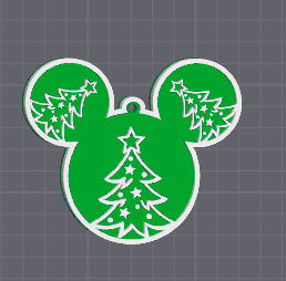 Christmas Tree Mickey Bauble - Stampa3D