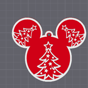 Christmas Tree Mickey Bauble - Stampa3D