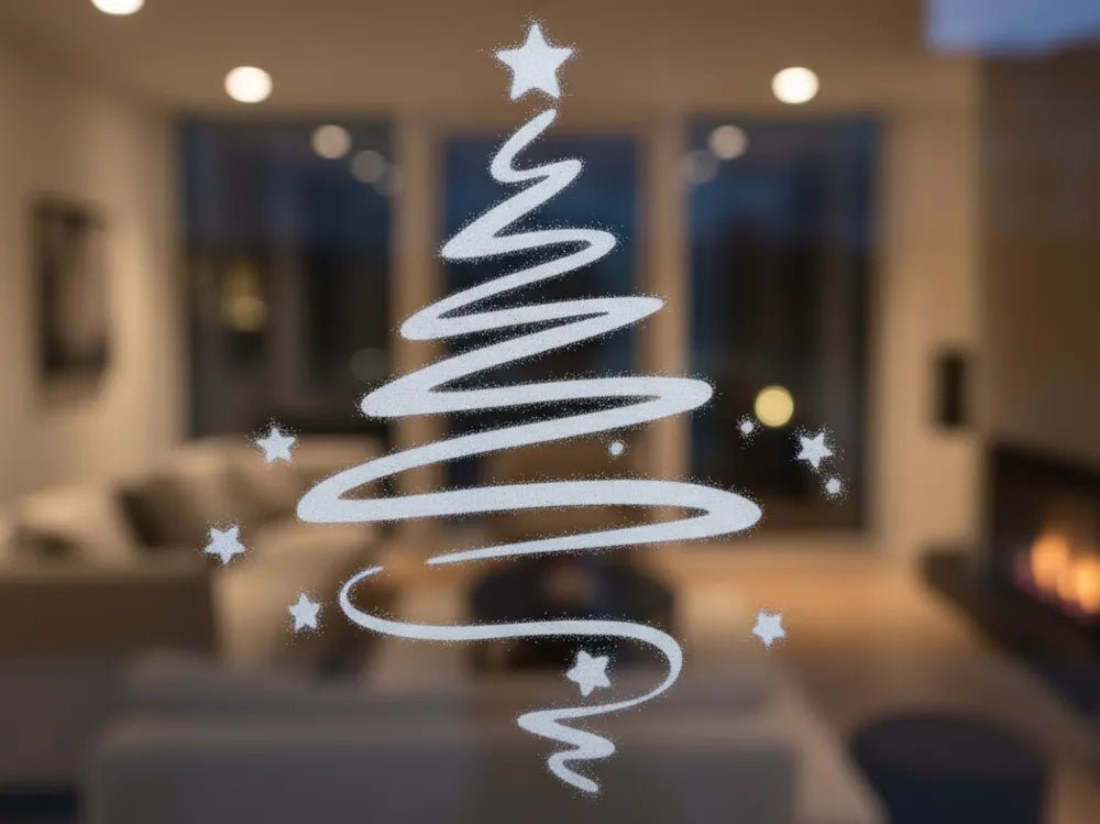 Christmas Tree Stencil – Window Snow Spray Template - Stampa3D