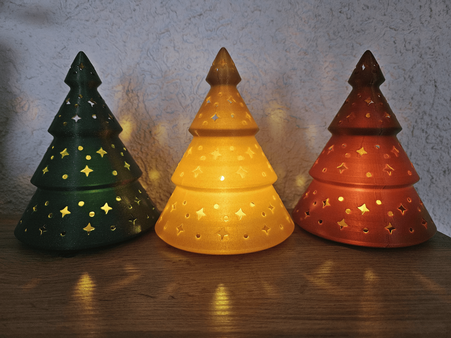Christmas Tree Tealight – Star Glow Edition - Stampa3D