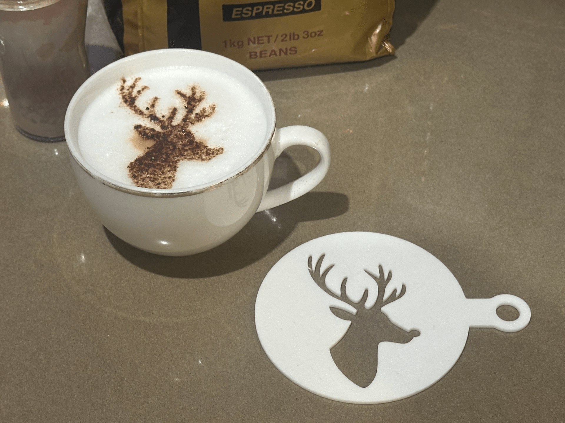 Coffee Stencil – Festive Designs - Stampa3D