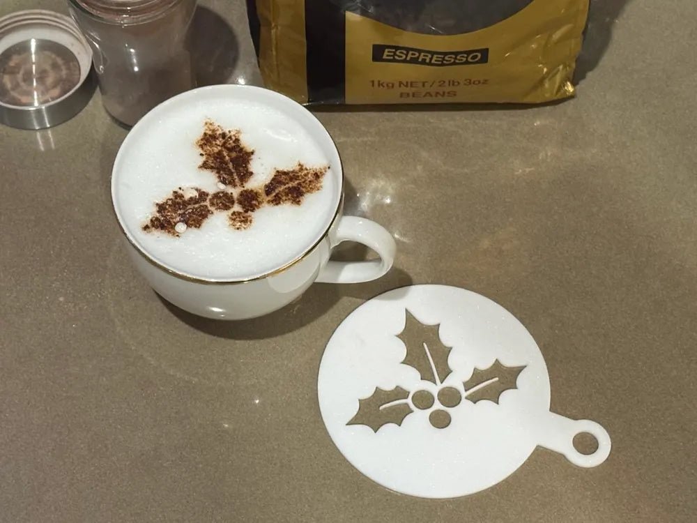 Coffee Stencil – Festive Designs - Stampa3D
