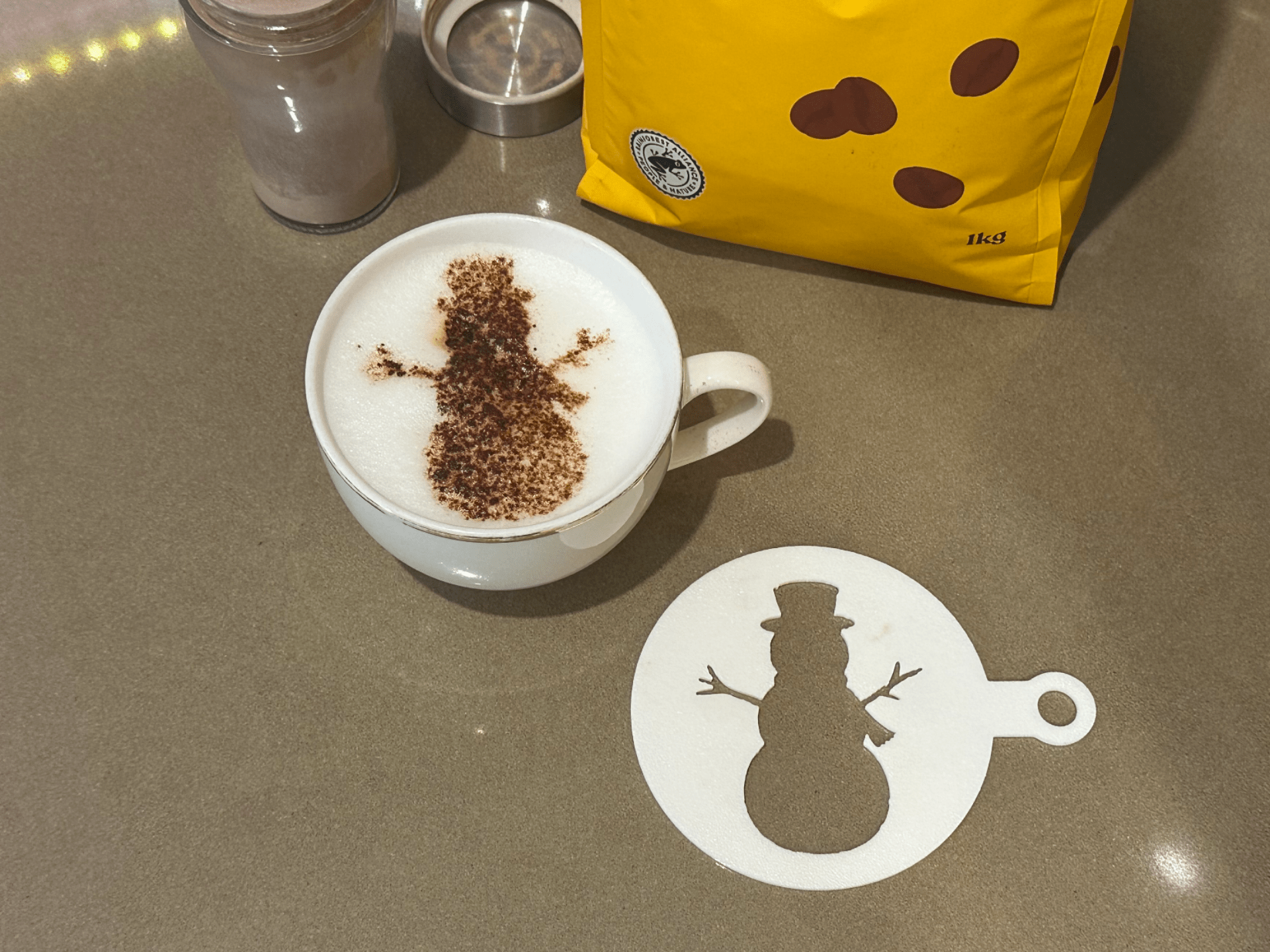 Coffee Stencil – Festive Designs - Stampa3D