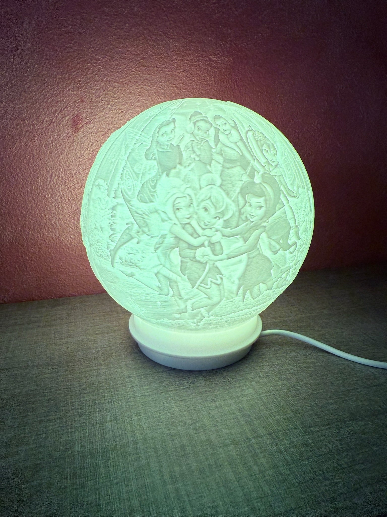 Custom Lithophane Globe Lamp – 3D Printed LED Light (Any Character or Theme) - Stampa3D