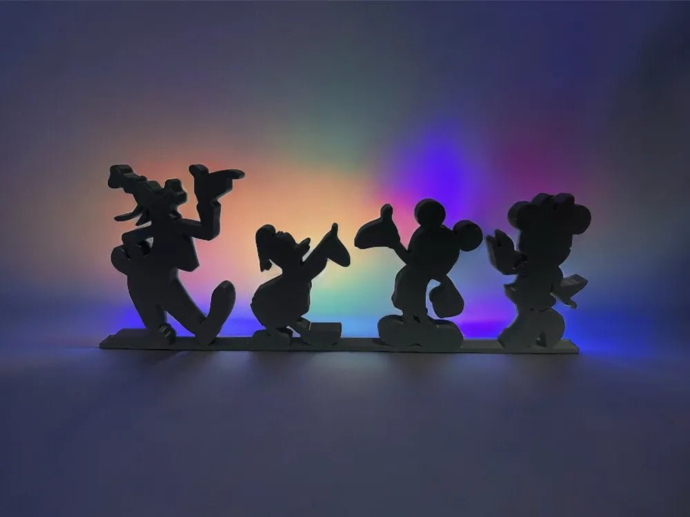 Disney - Inspired Silhouette Light Display – 3D Printed Character Scene - Stampa3D
