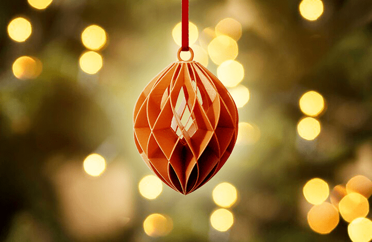 Elegant Honeycomb Holiday Bauble - Stampa3D