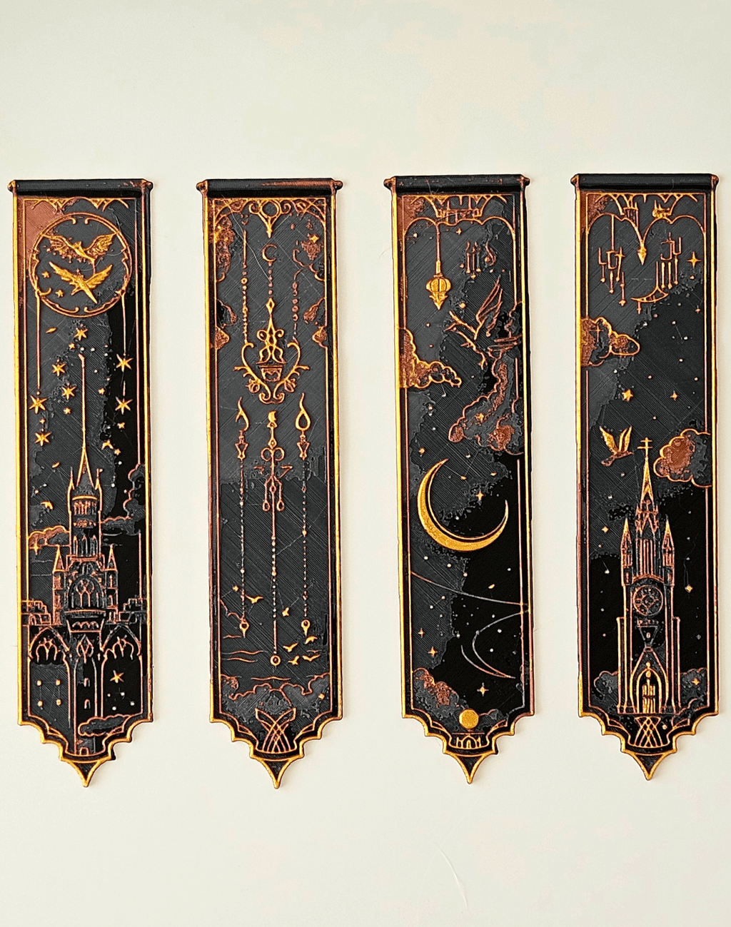 Harry Potter Inspired Gold - Etched Bookmark Set - Stampa3D