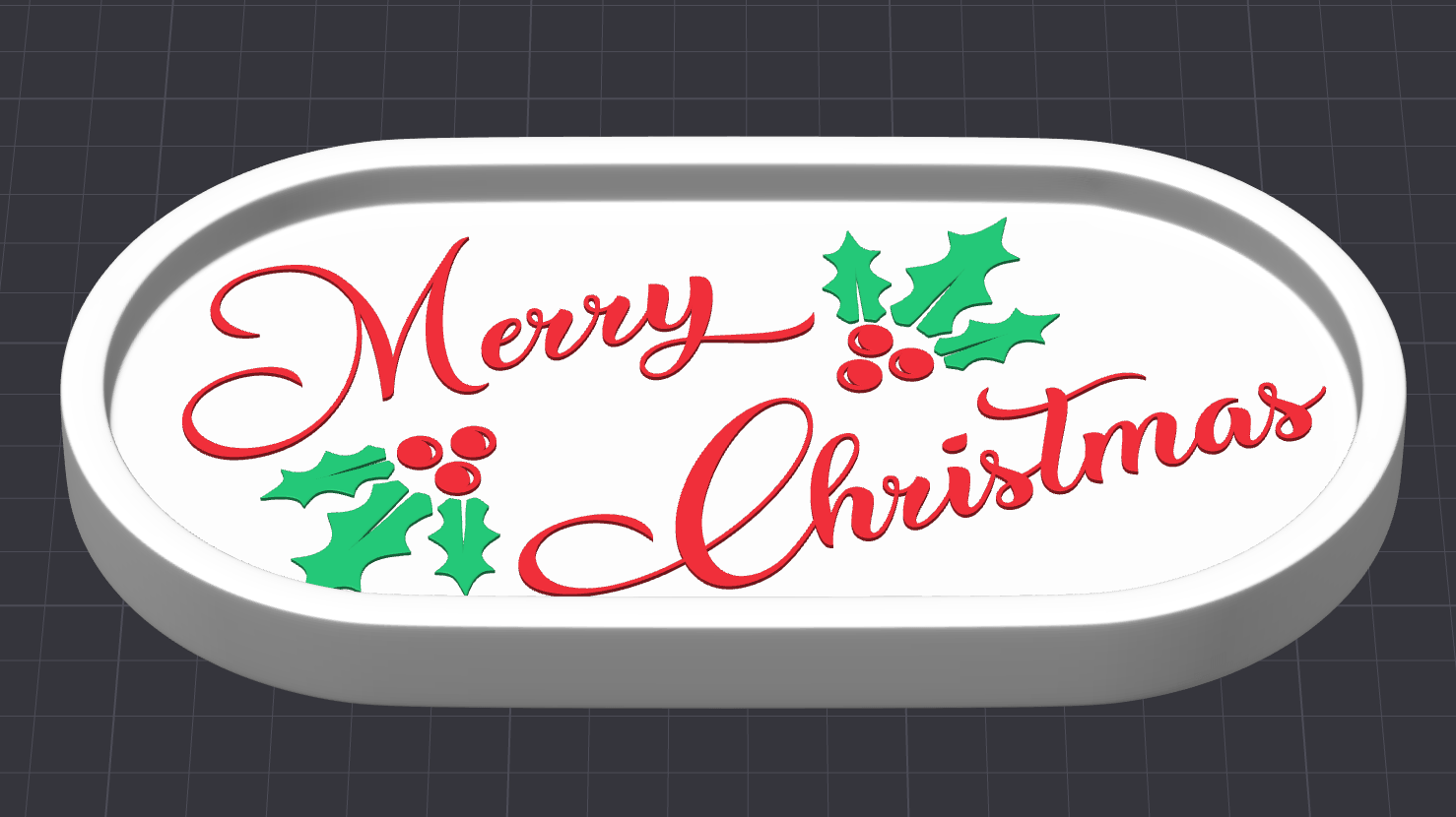 Merry Xmas Tray - Stampa3D