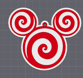 Mickey Swirl Christmas Bauble - Stampa3D