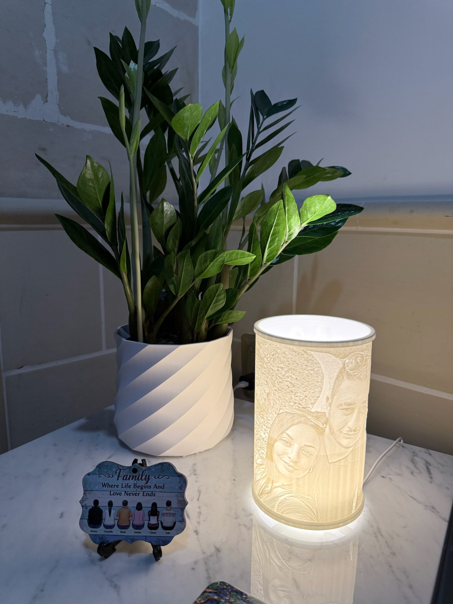 Personalised 3D Lithophane Lamp – Custom Photo Light - Stampa3D