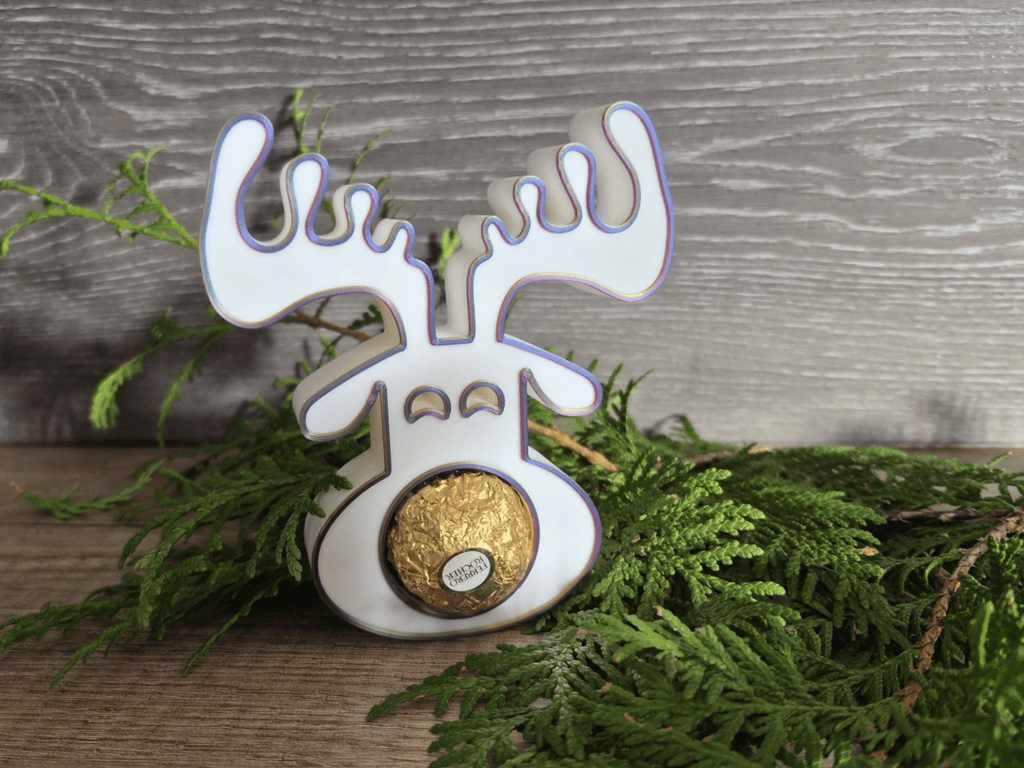 Reindeer Ferrero Holder – Christmas Treat Display - Stampa3D