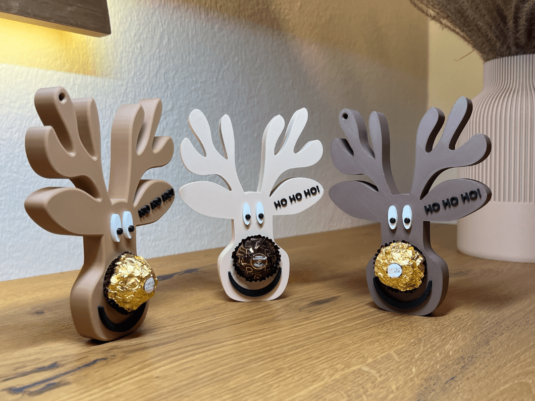 Reindeer Ferrero Holder – HO HO HO Edition - Stampa3D