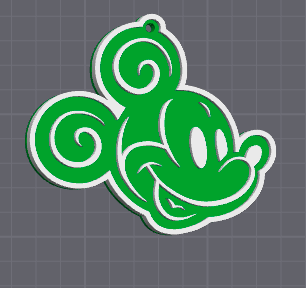 Smiling Mickey Swirl Bauble - Stampa3D