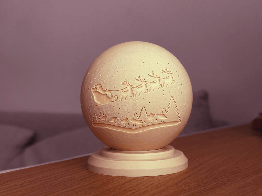 Snowglobe Tealight – Warm Christmas Glow - Stampa3D