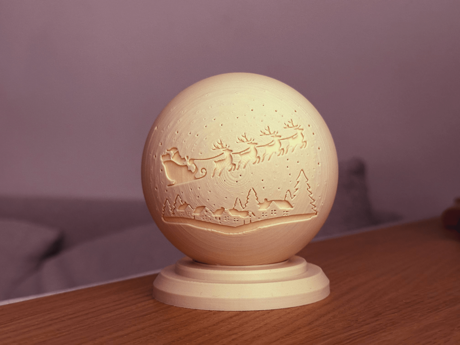 Snowglobe Tealight – Warm Christmas Glow - Stampa3D