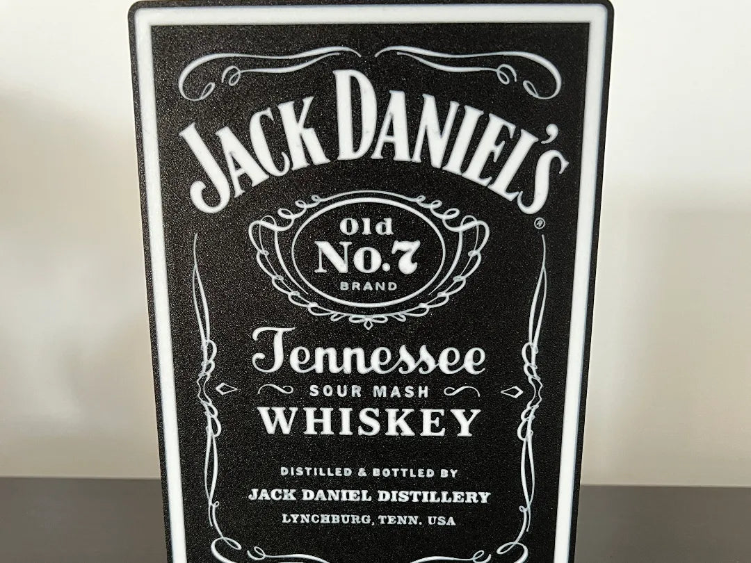 Vintage Whiskey Lightbox Sign – Old No.7 Inspired Illuminated Decor - Stampa3D